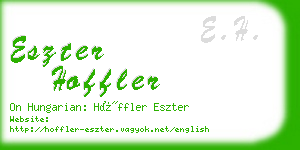 eszter hoffler business card